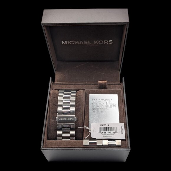 Michael Kors MK8314 Stop Hunger Silver Men's Watch - Picture 4 of 4